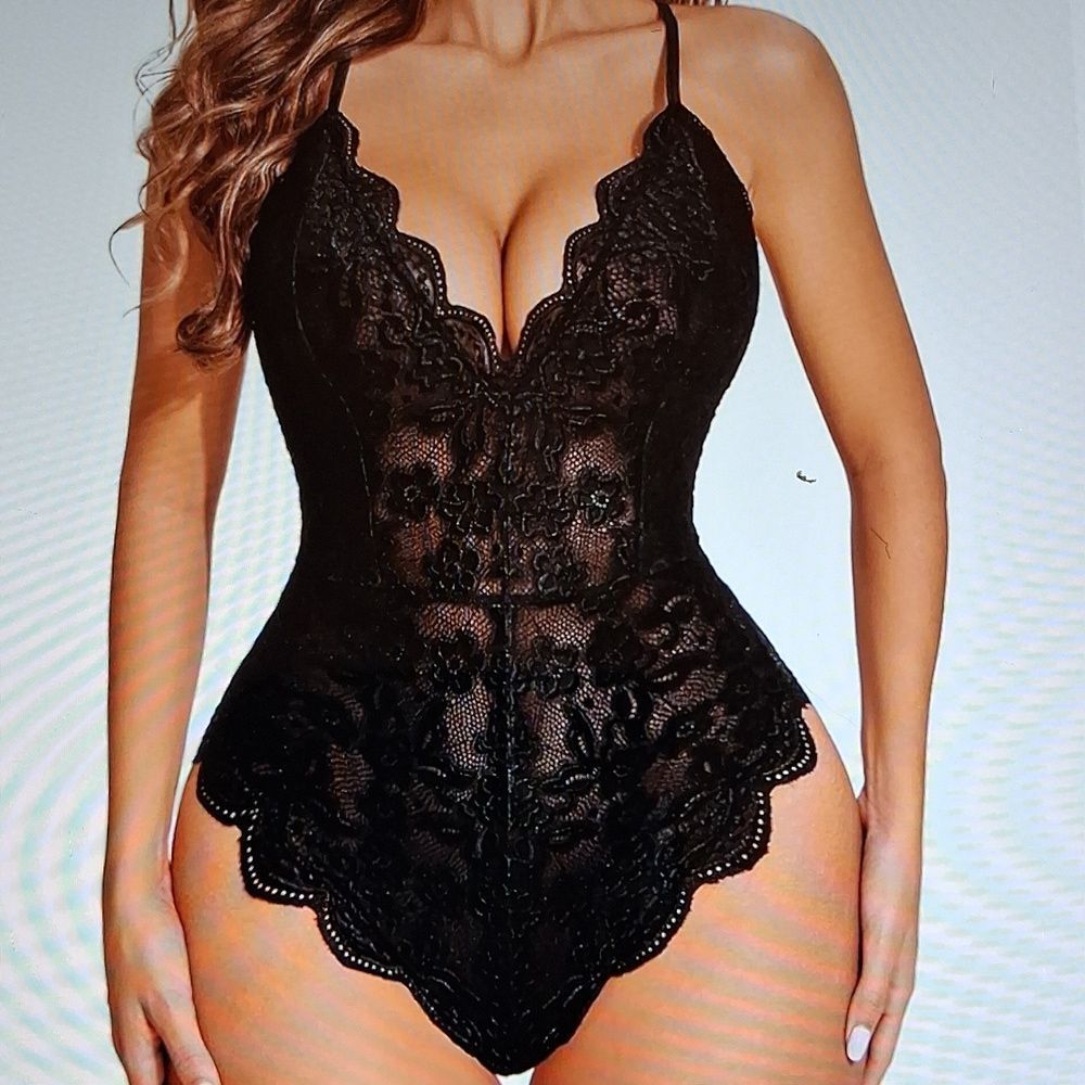 Avidlove Black Lace Lingerie 4X New With Tags